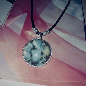 Larimar cluster necklace